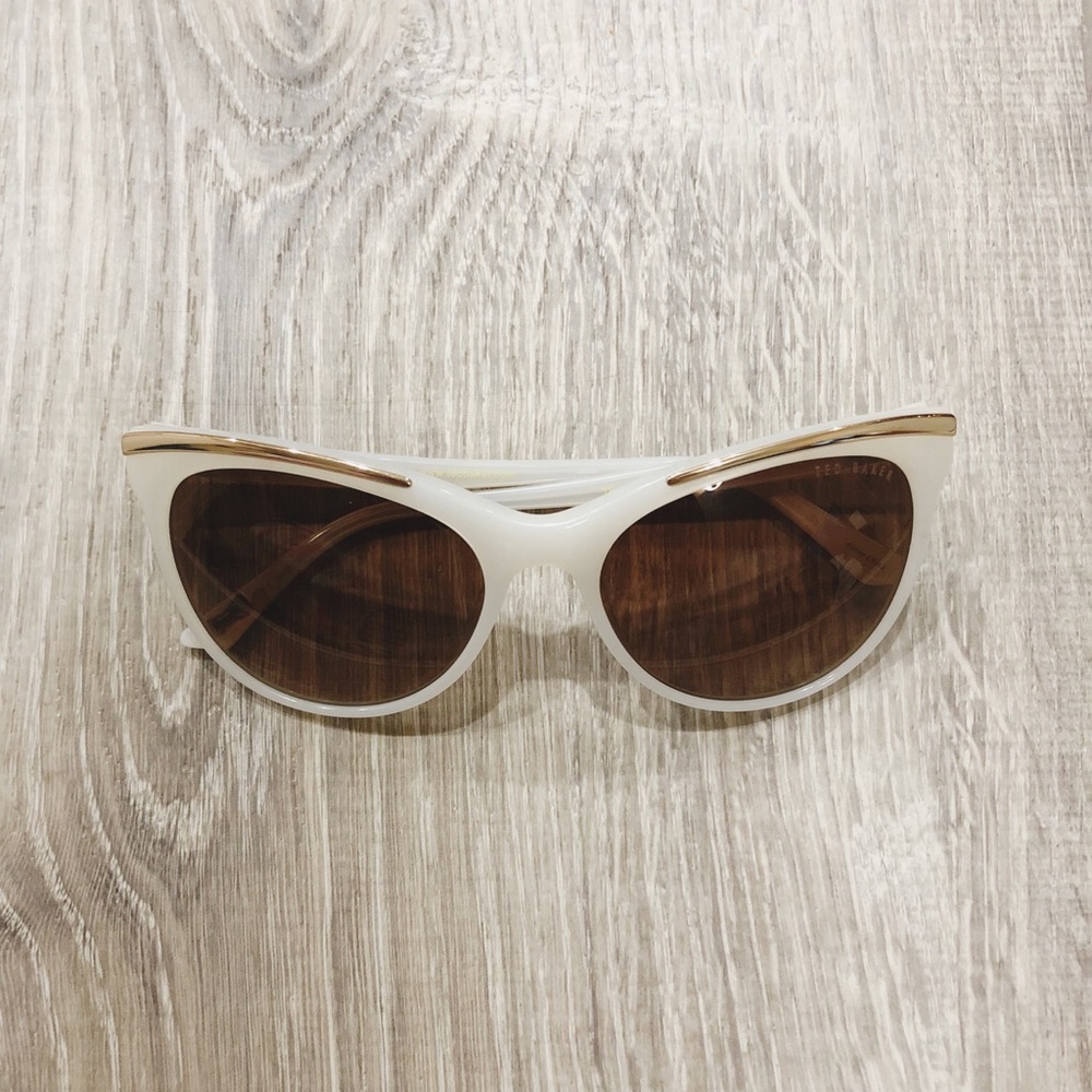 Ted Baker White and Gold Sunglasses - Picture 2 of 7